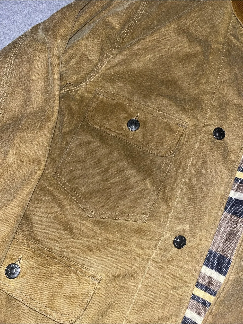 NWT Men’s Buck Mason Dry Waxed Canvas Highlander Jacket Coat. Size Small